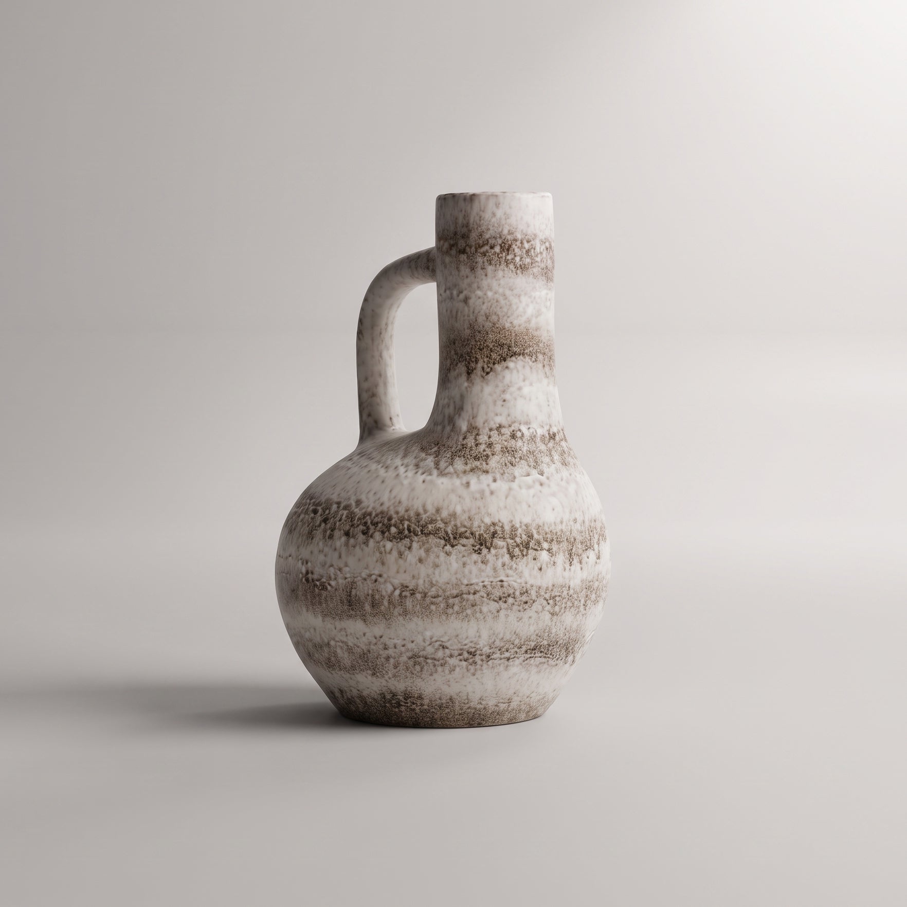 Brown and White Ceramic Vase By Zodiya-8