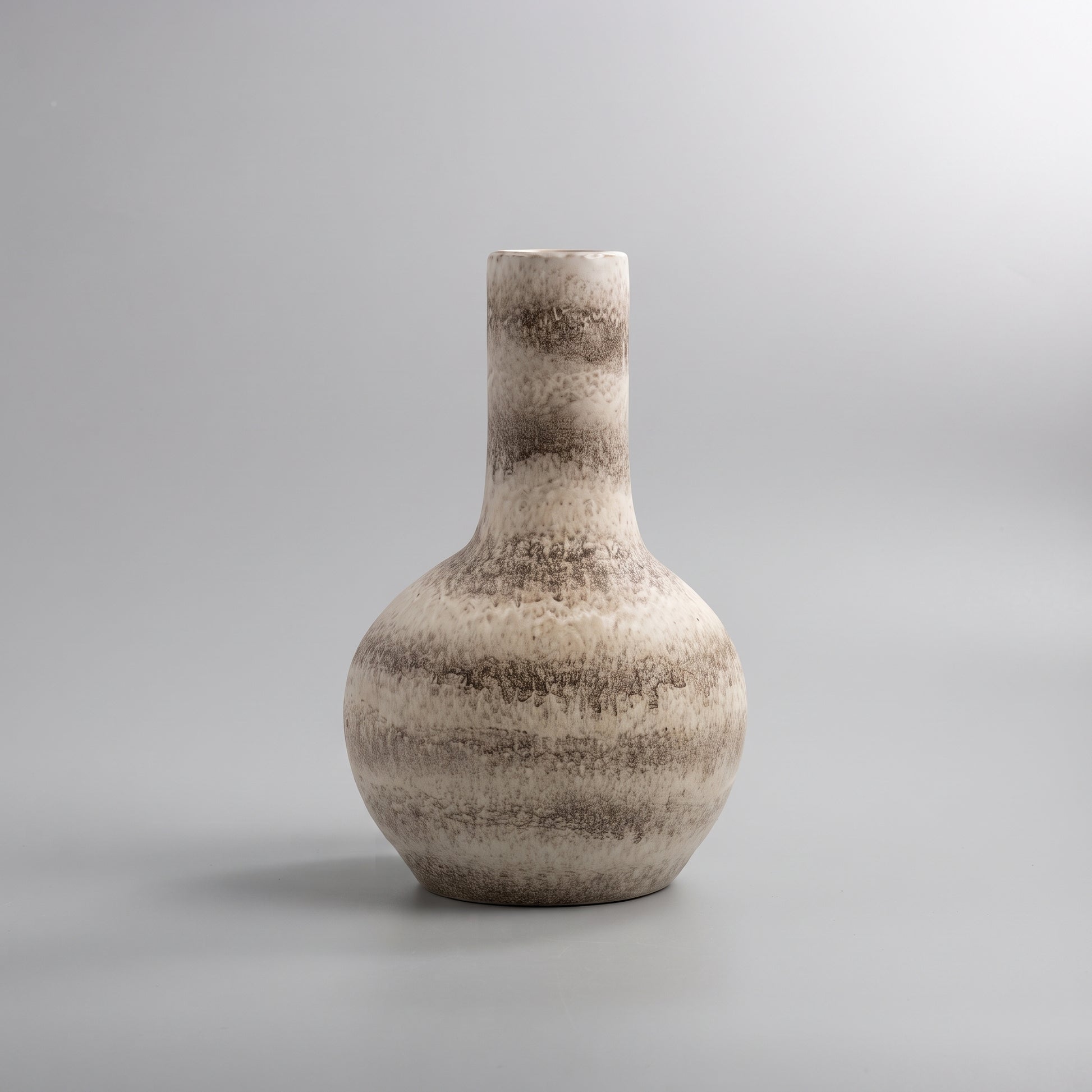 Brown and White Ceramic Vase By Zodiya-3