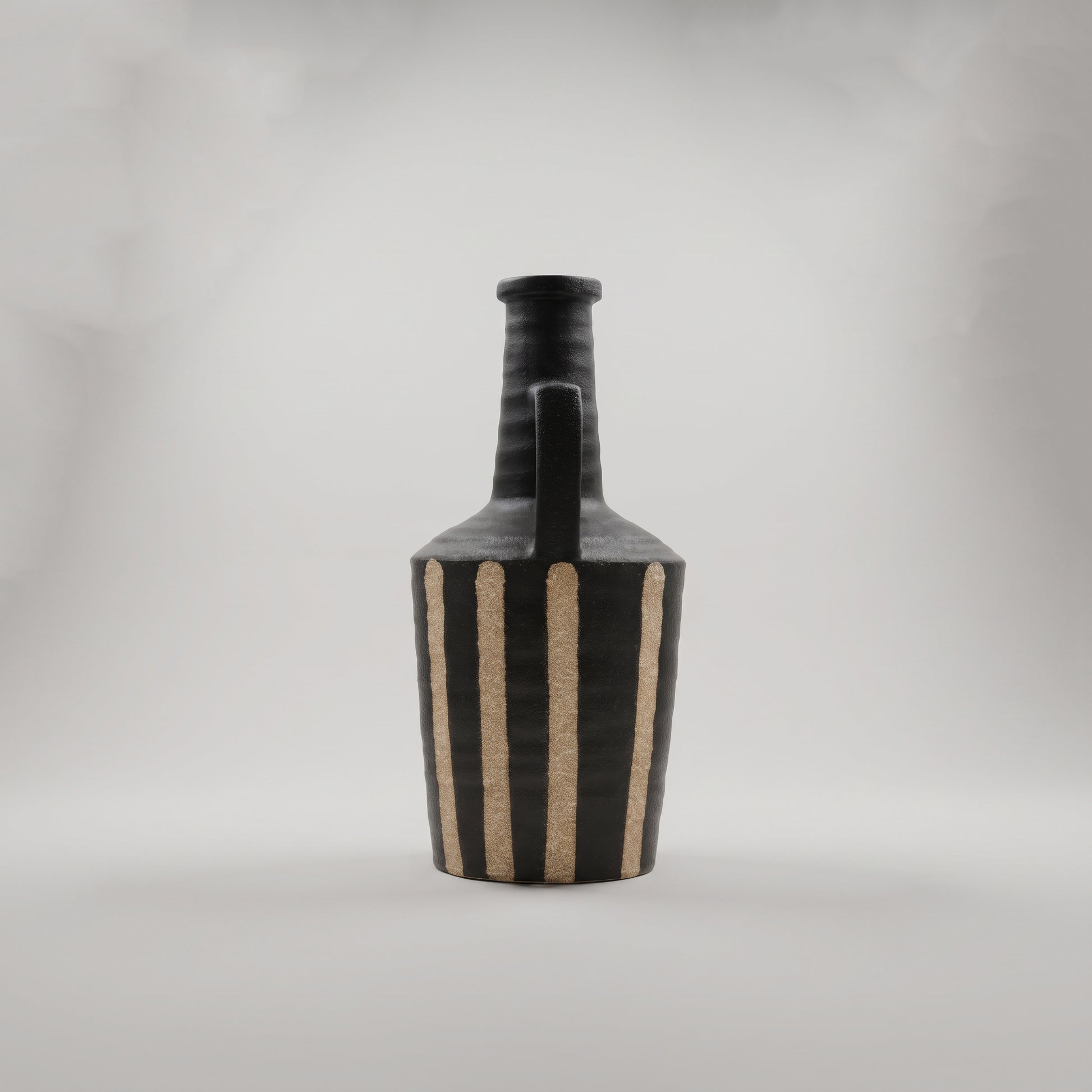 Striped Brown Flower Vase by Zodiya-5