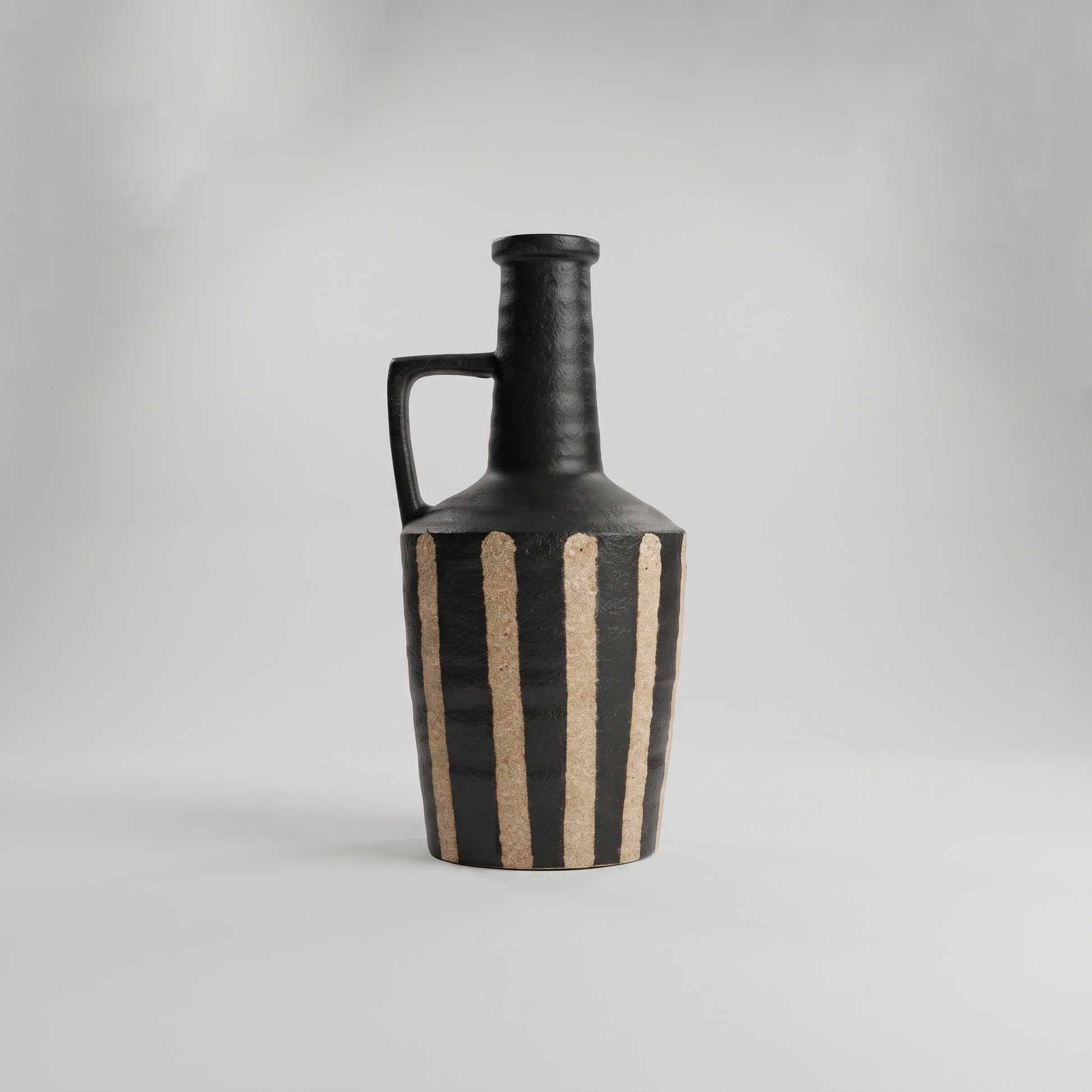 Striped Brown Flower Vase by Zodiya-3
