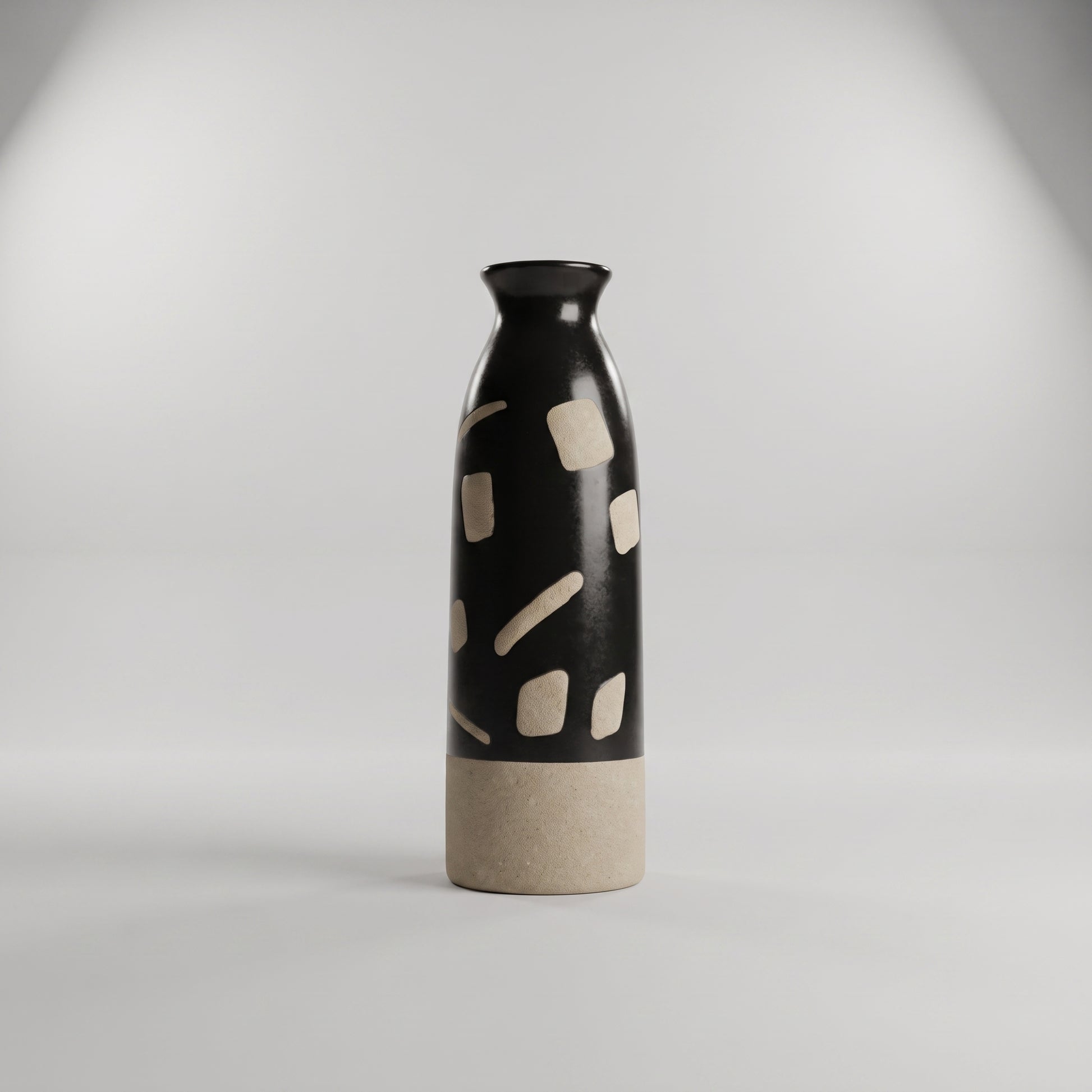 Black Ceramic Flower Vase by Zodiya-4