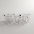 Small Clear Glass Cup Set of 6 by Zodiya