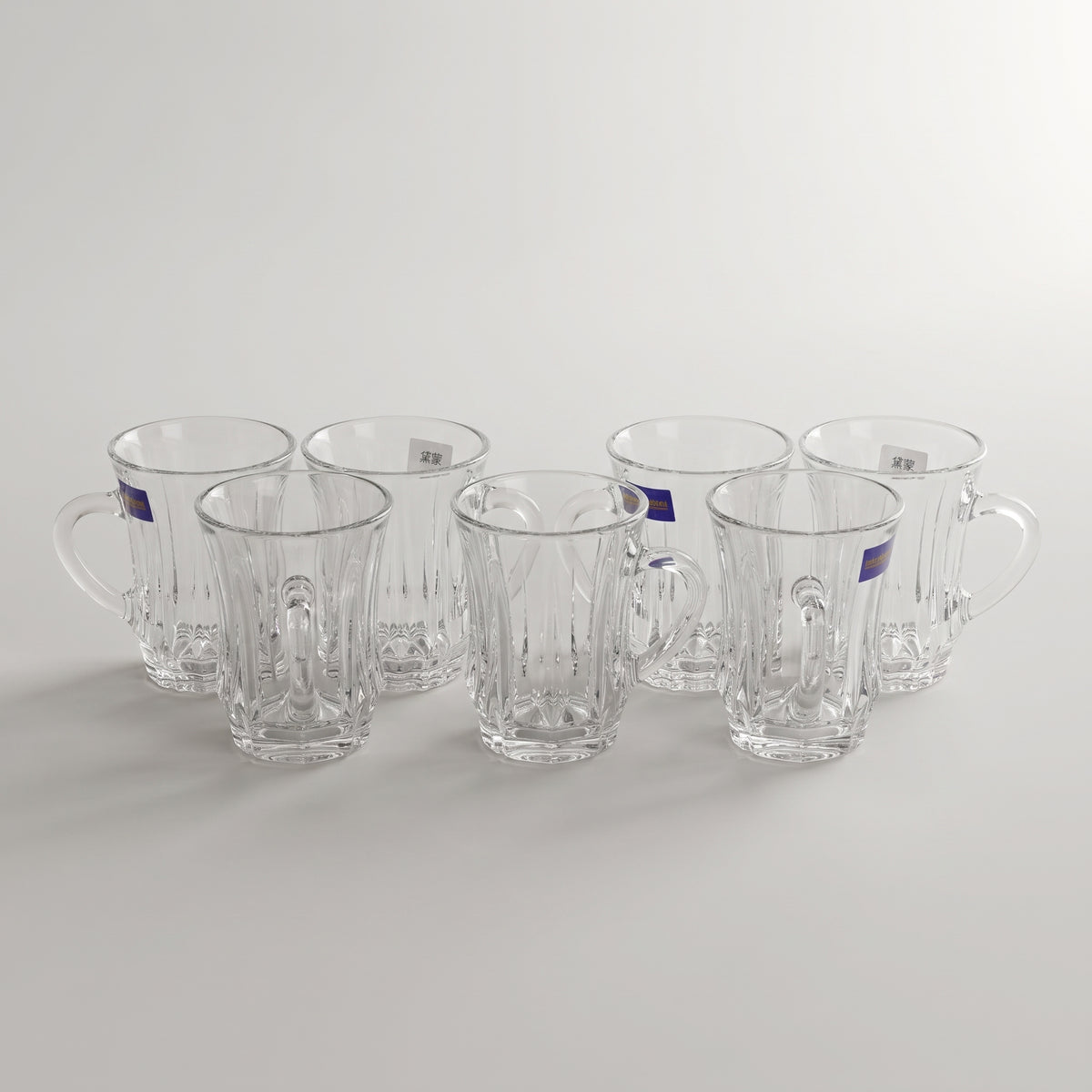 Small Clear Glass Cup Set of 6 by Zodiya