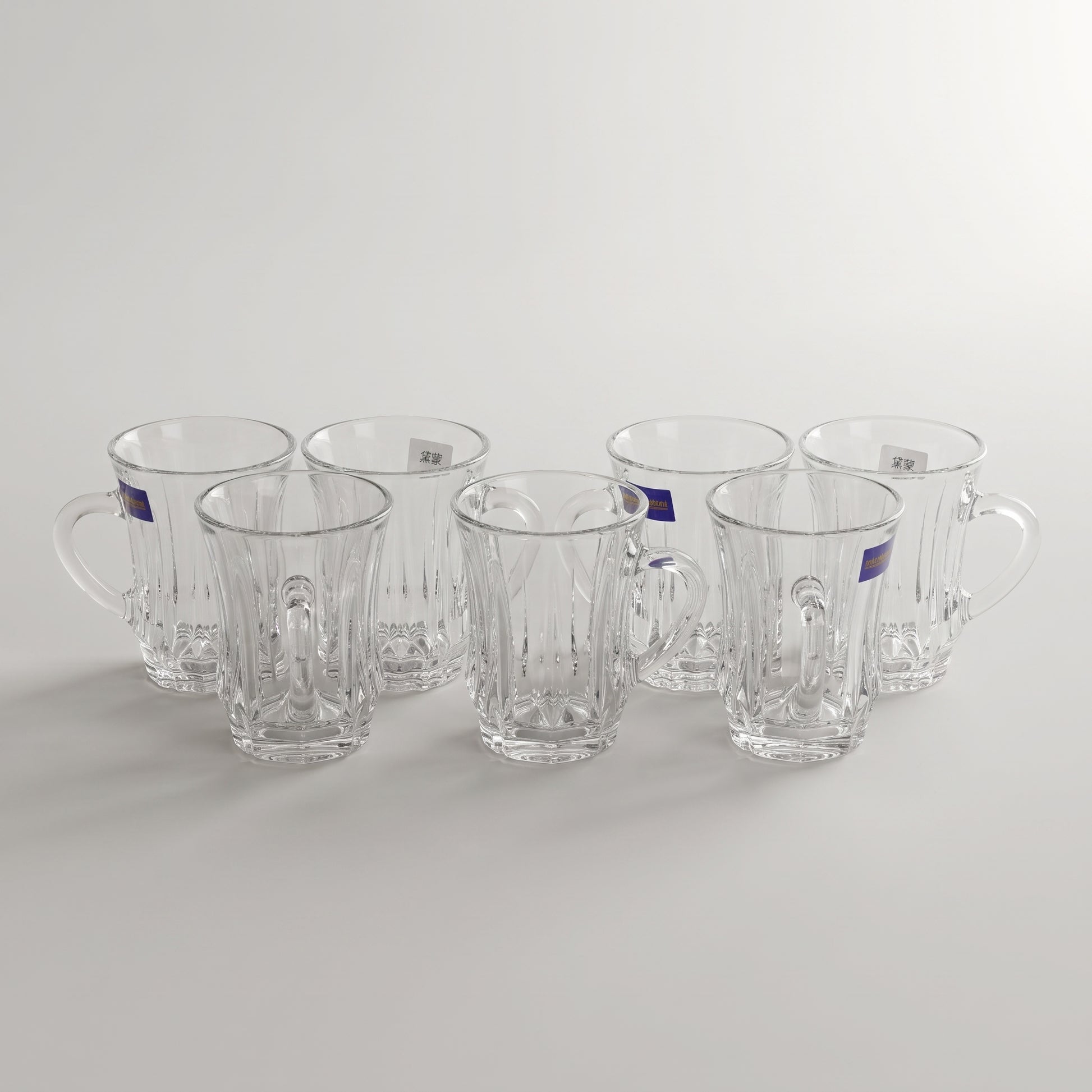 Small Clear Glass Cup Set with Handle by Zodiya-5