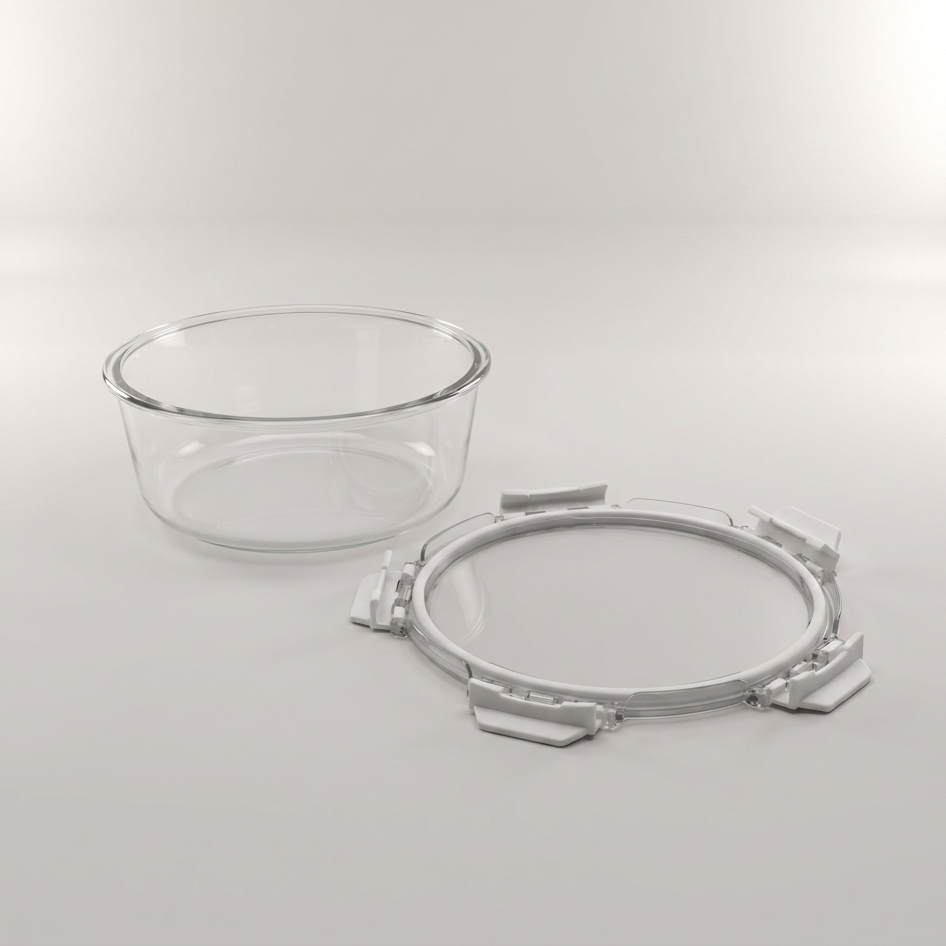 1300ml Round Glass Food Storage Container Box By Zodiya-4