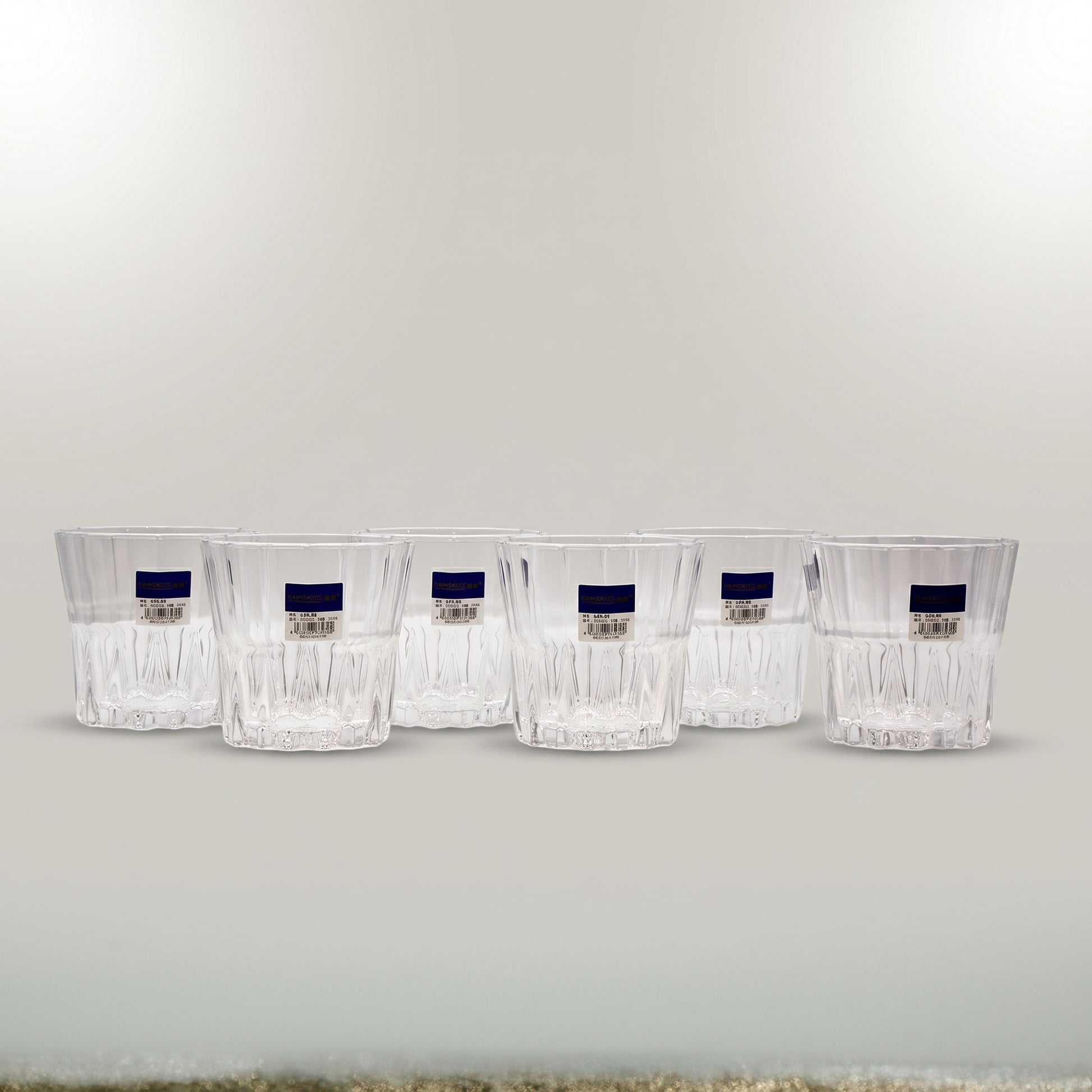 Small Clear Glass Cup Set by Zodiya-3