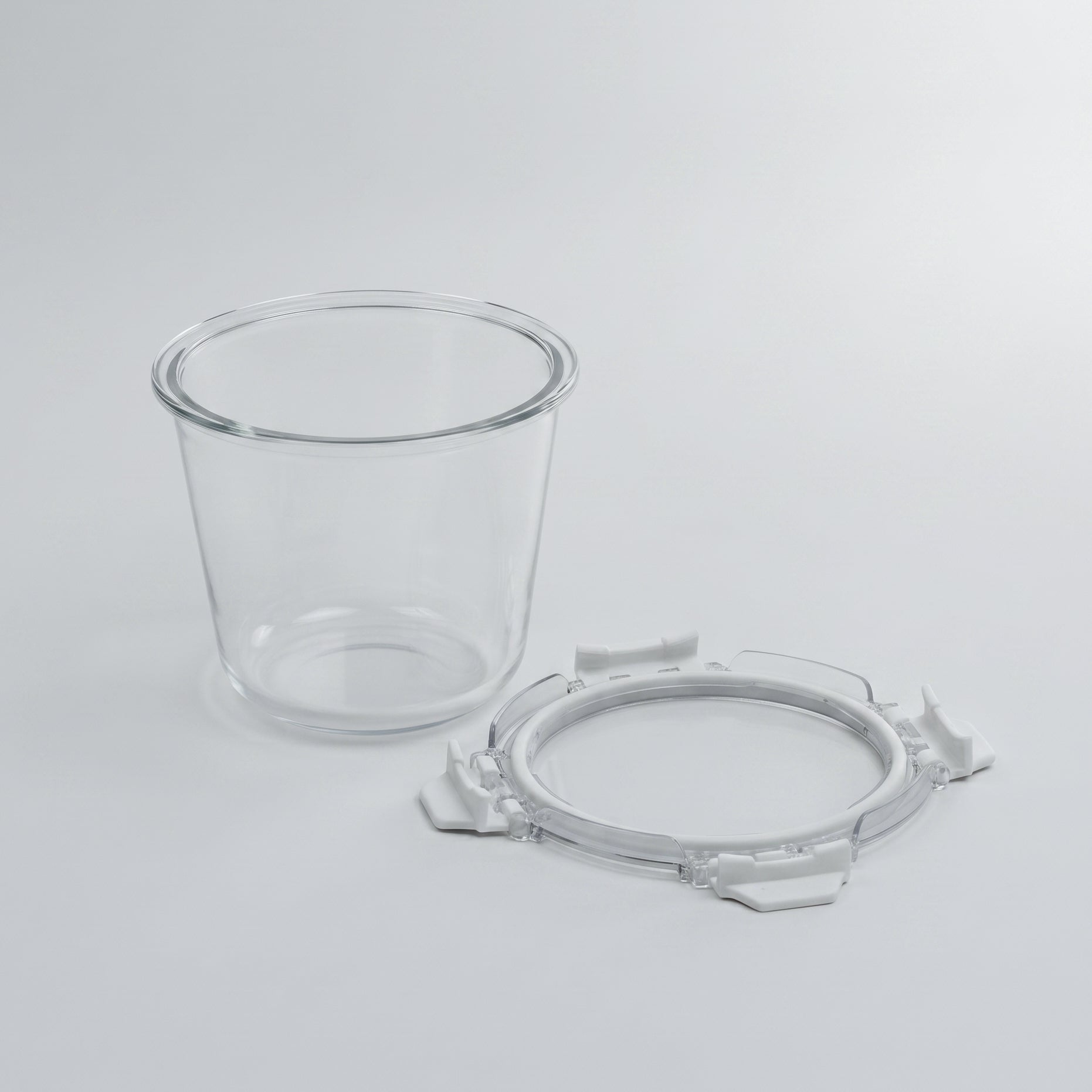 600ml Round Glass Food Storage Container Box By Zodiya