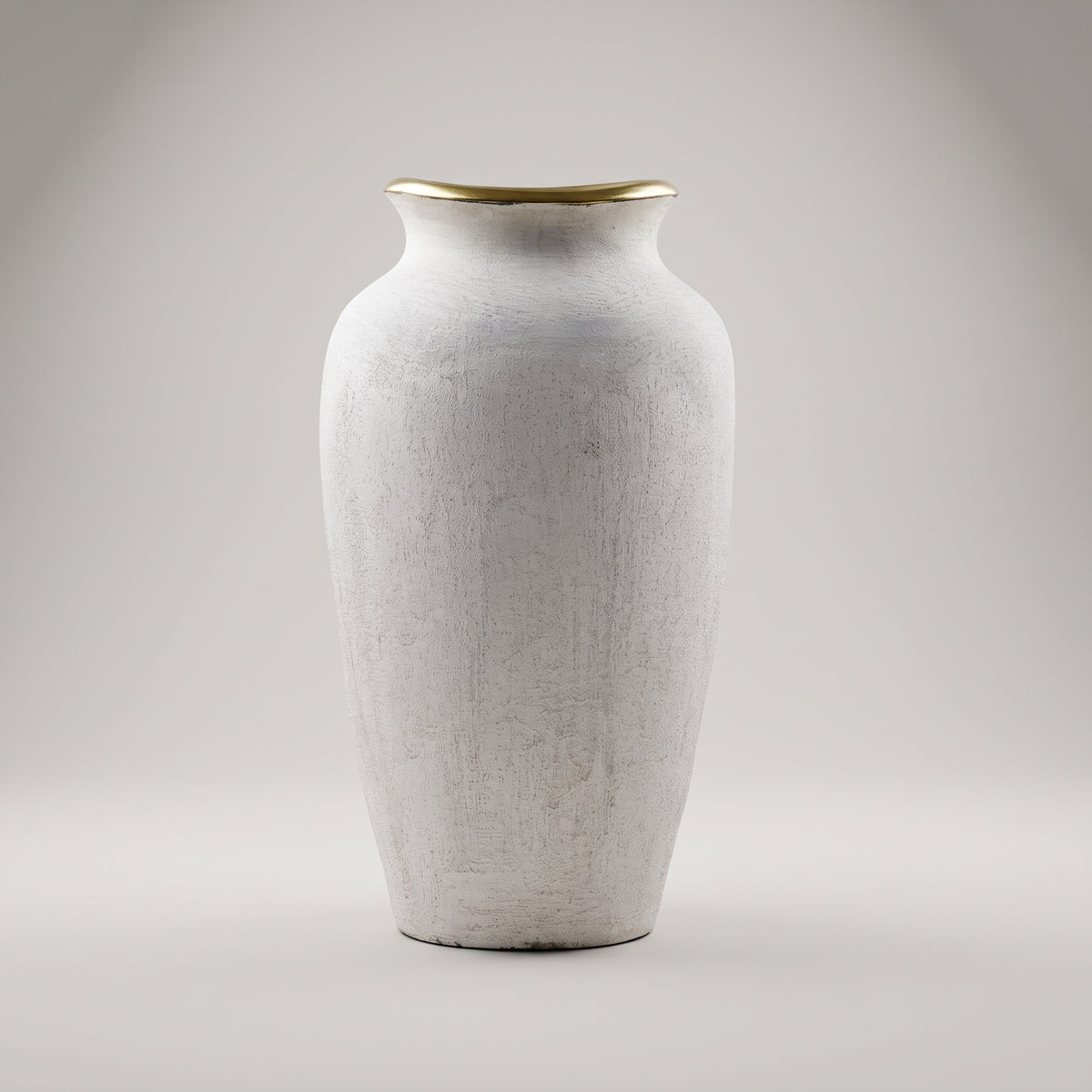 White Ceramic Flower Vase (large) by Zodiya