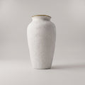 White Ceramic Flower Vase (large) by Zodiya