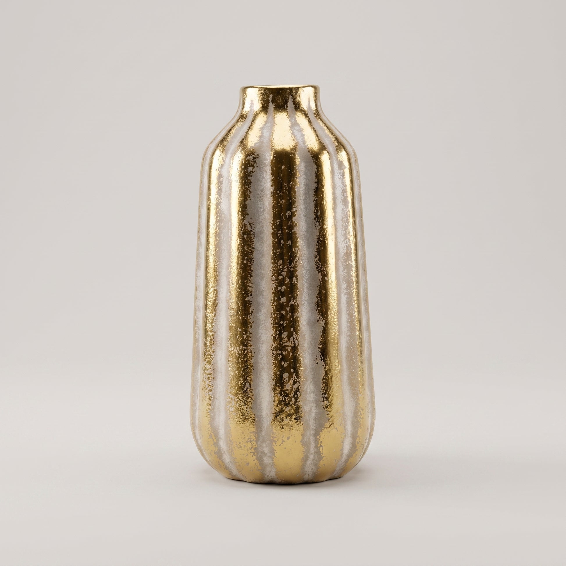 Gold Ceramic Flower Vase by Zodiya-3