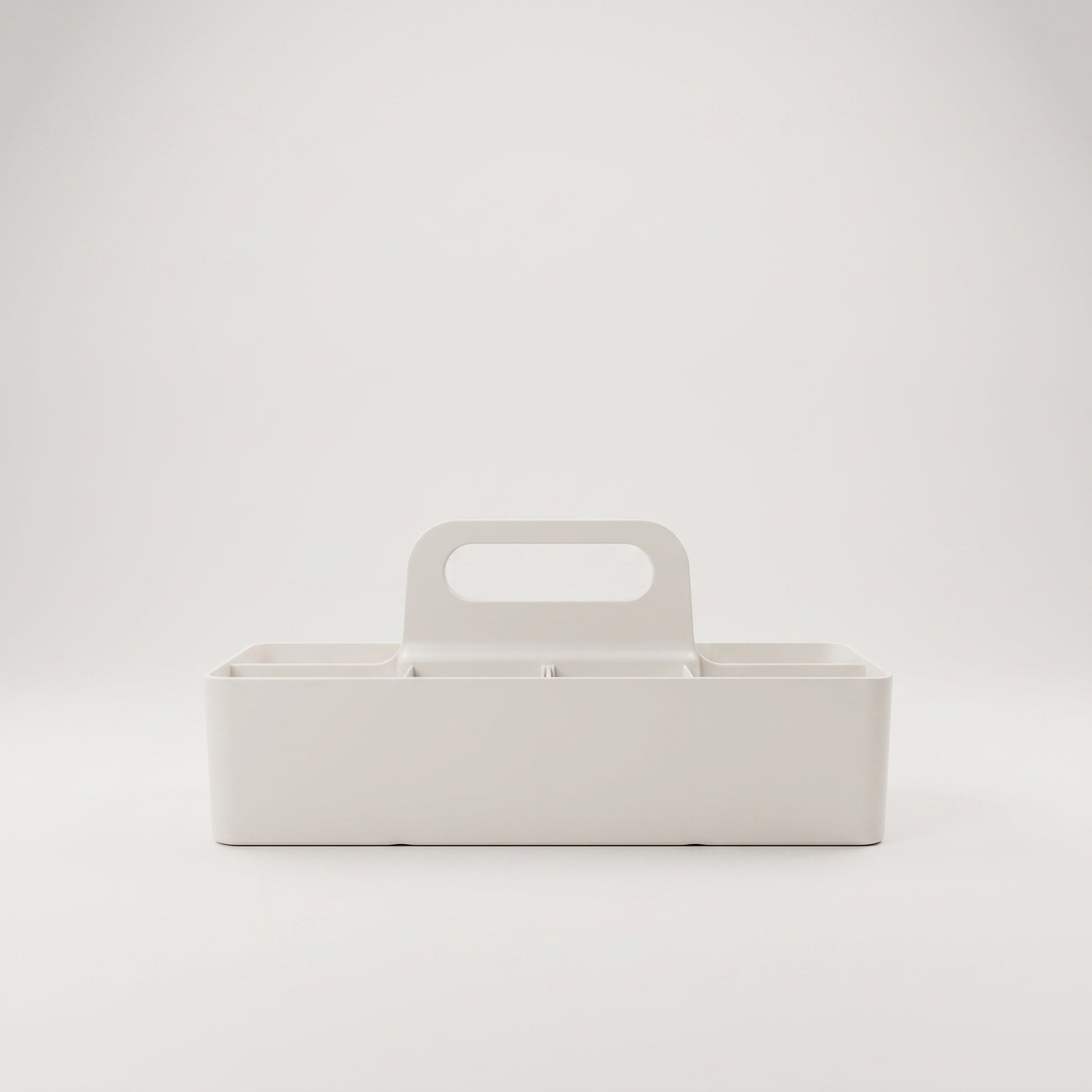 Off White 6 compartment Multi organizer with handle By Zodiya-3