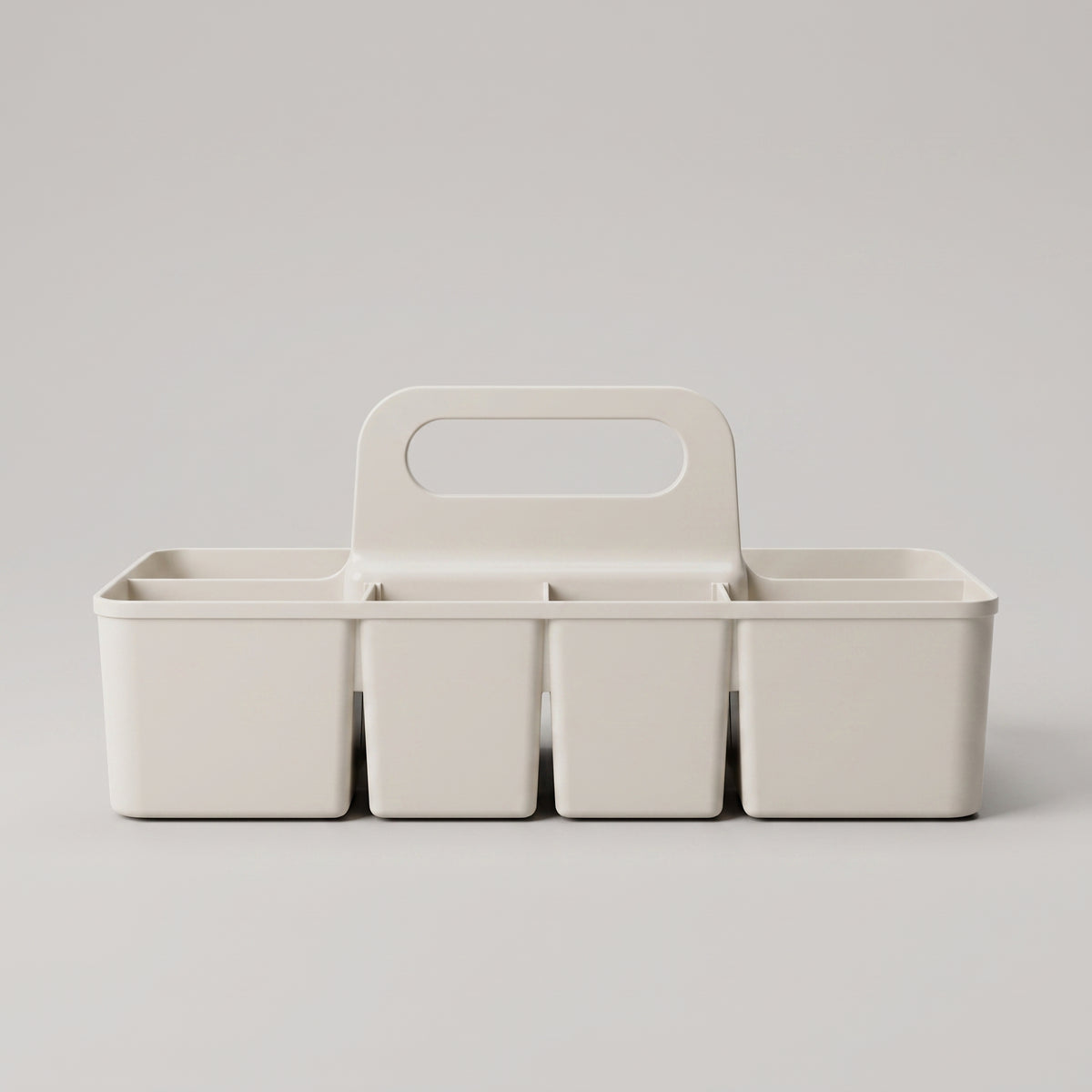 Off White 6 compartment Multi organizer with handle By Zodiya