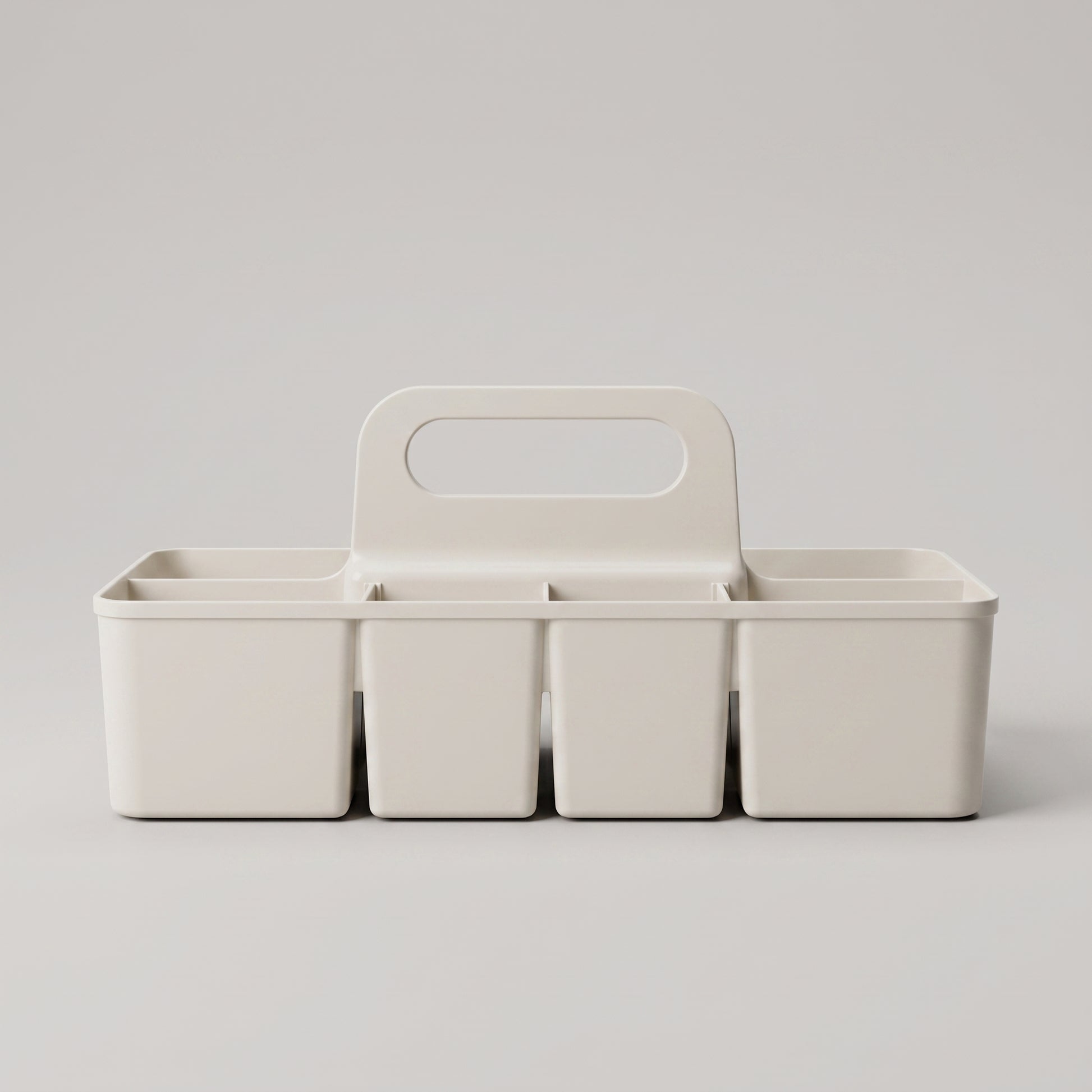 Off White 6 compartment Multi organizer with handle By Zodiya-5