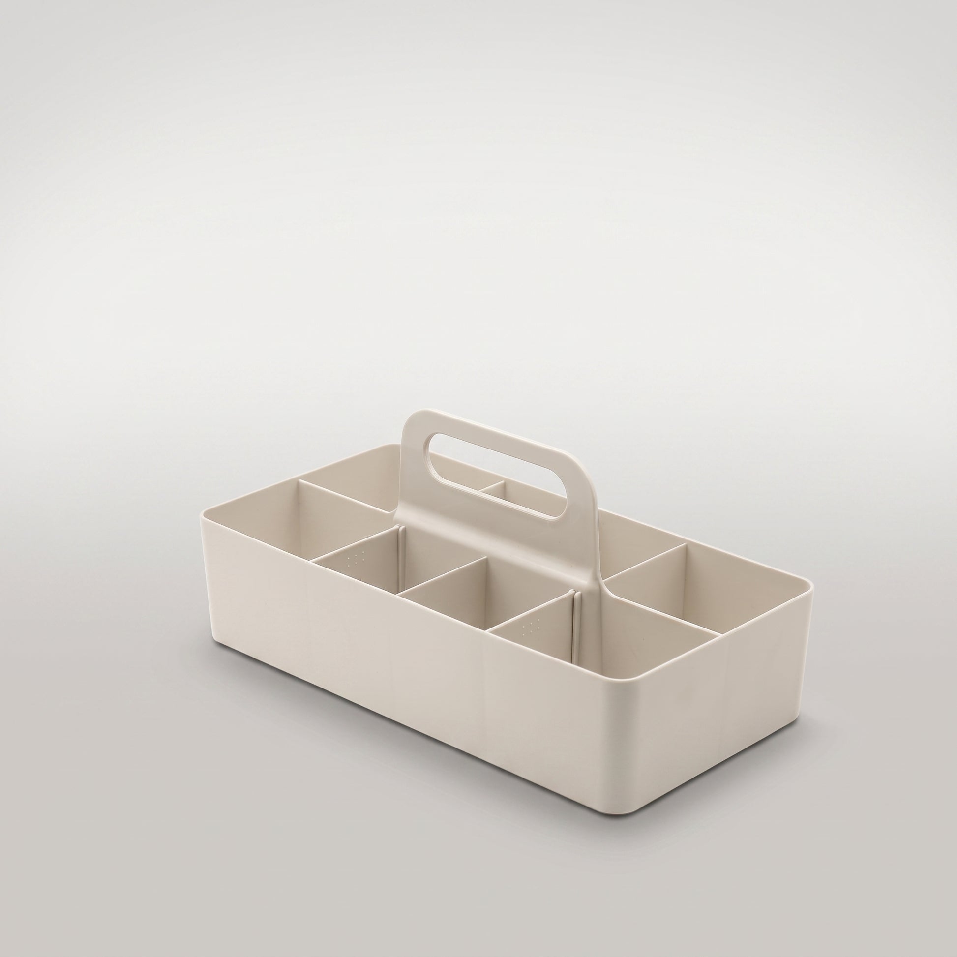 Off White 6 compartment Multi organizer with handle By Zodiya-6
