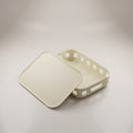 Cream Multipurpose Storage Box with Lid By Zodiya