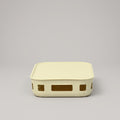 Cream Multipurpose Storage Box with Lid By Zodiya