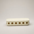 Cream Multipurpose Storage Box with Lid By Zodiya