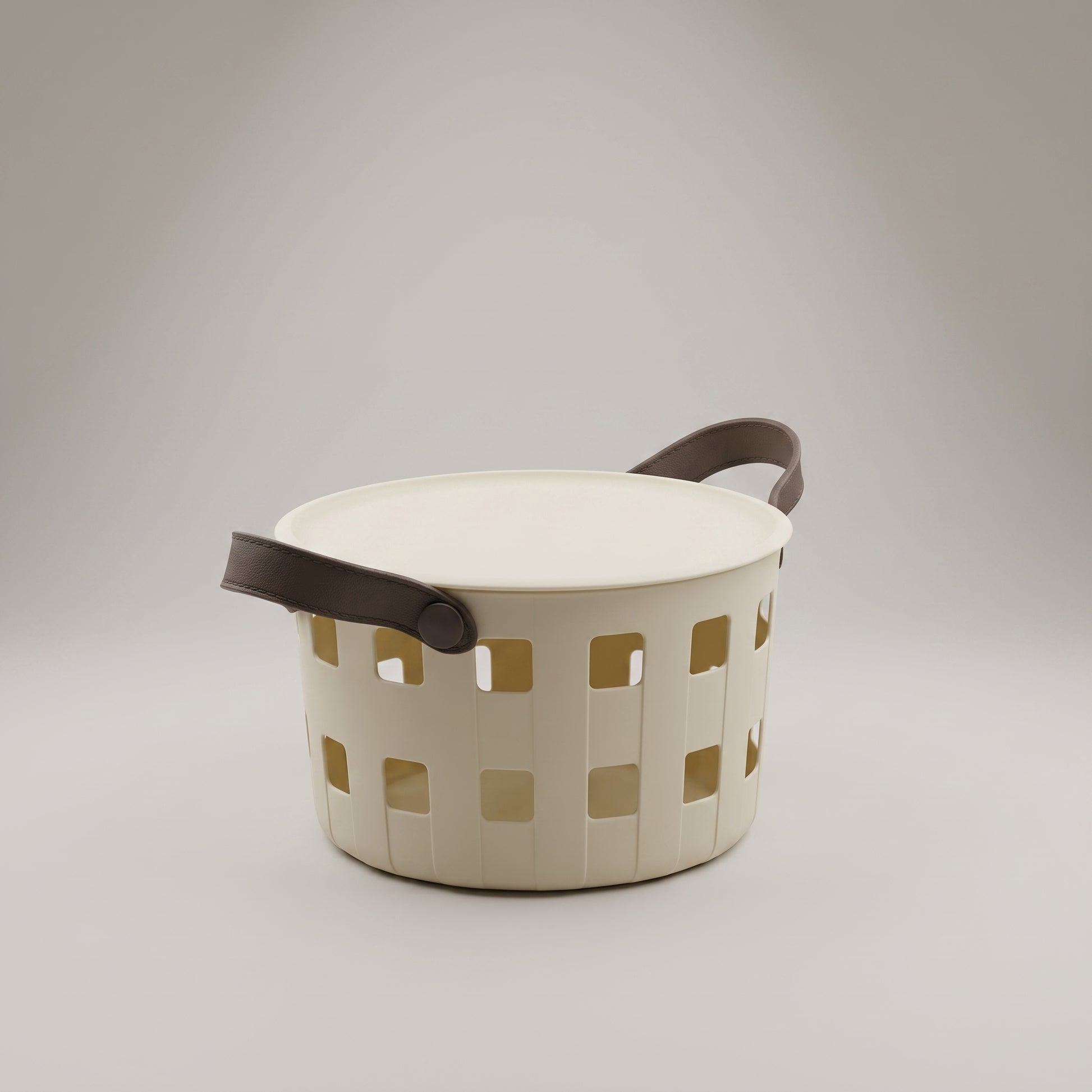 Cream Multi Purpose Organizer with lid By Zodiya-3