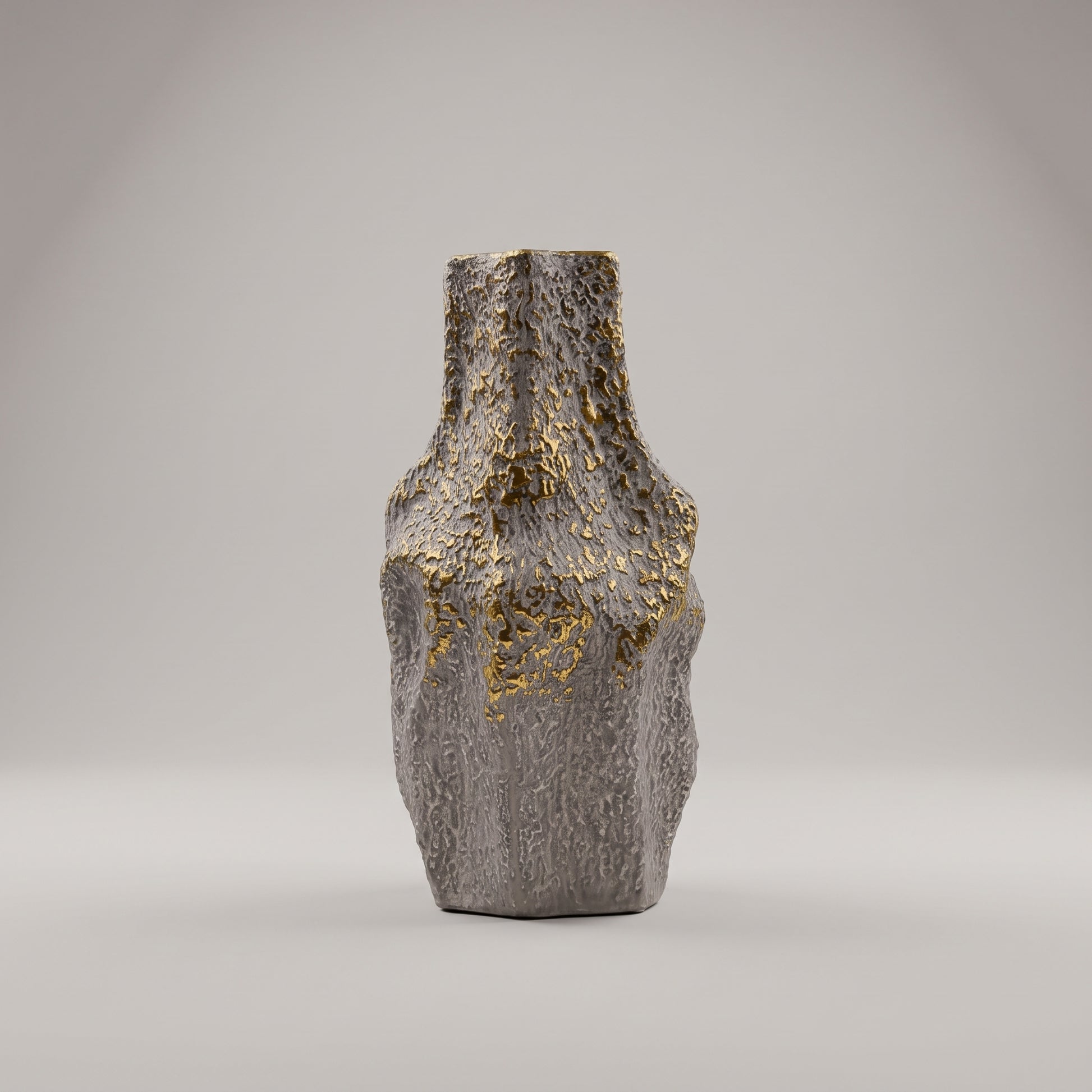 Large Textured Grey Ceramic Vase By Zodiya-3