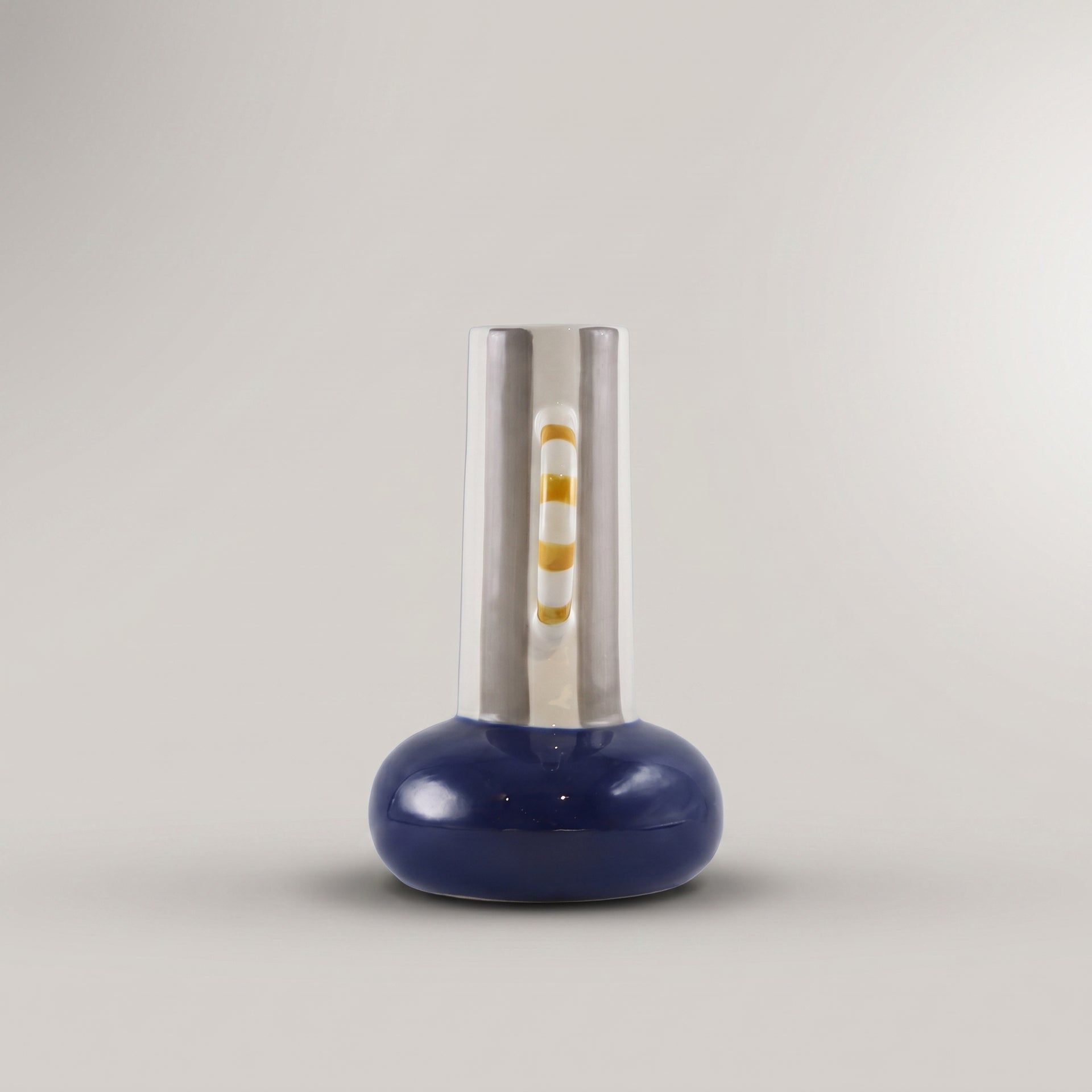 Navy Blue Bottom Ceramic Flower Vase By Zodiya