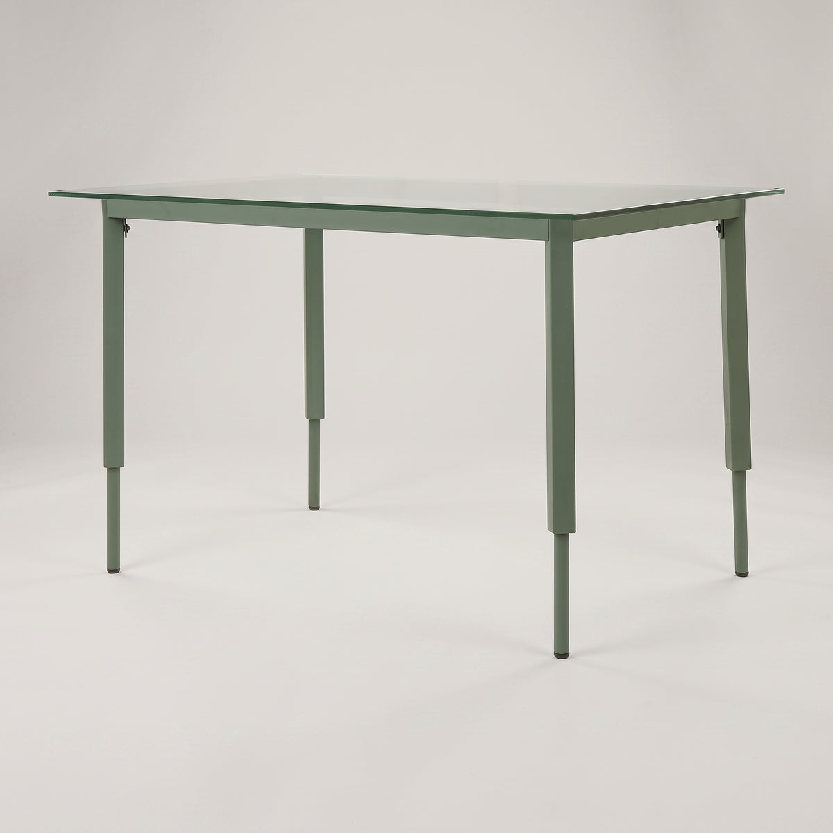Aura Glass Top Metal 4 Seater Dining Table by Zodiya