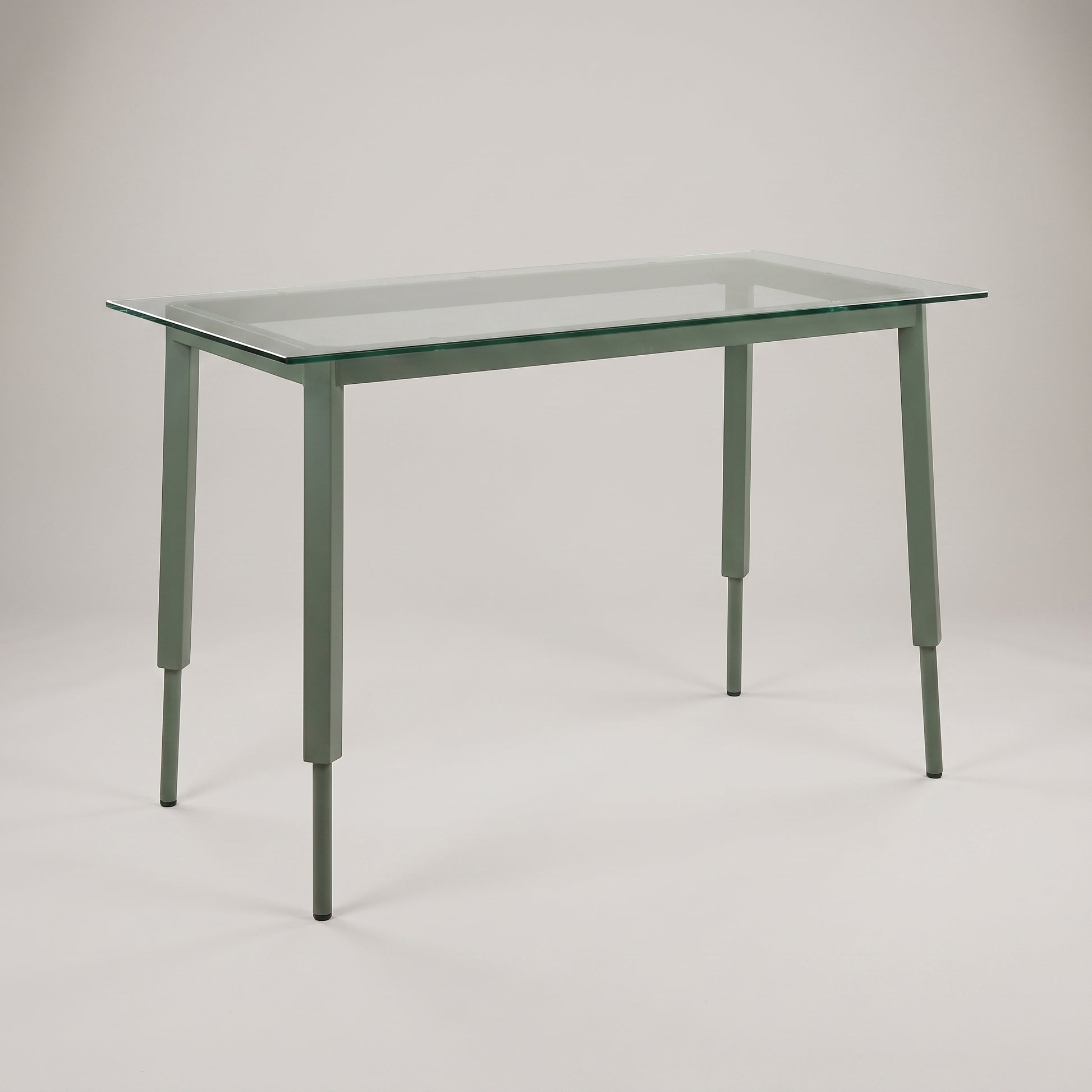 Aura Glass Top Metal 4 Seater Dining Table by Zodiya-4
