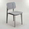Epic Grey Plastic Dining Chair with Rattan Cane by Zodiya