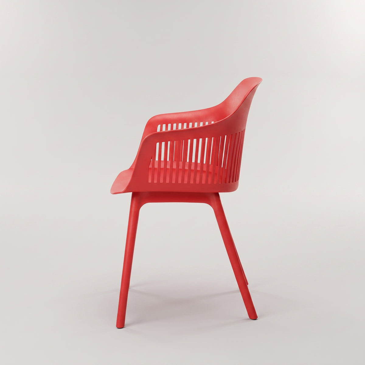 Horch Red Plastic Arm Chair by Zodiya