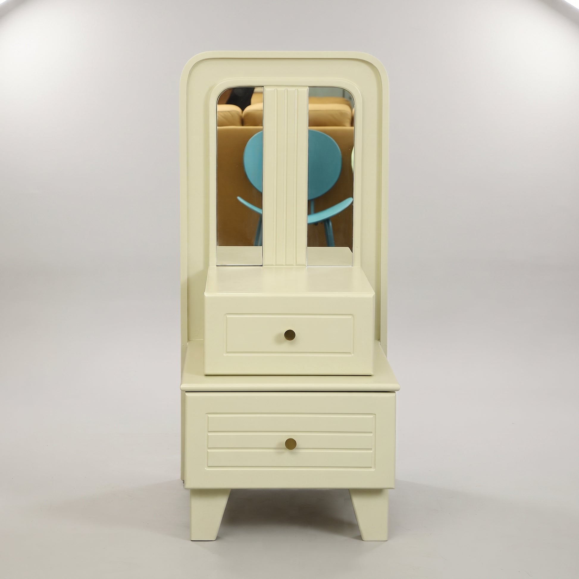 Ivory Arched Dressing Table with 2 Drawers by Zodiya-3
