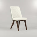 White Fabric Dining Chair By Zodiya