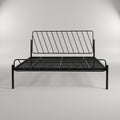 Oblique Metal Queen Size Bed by Zodiya