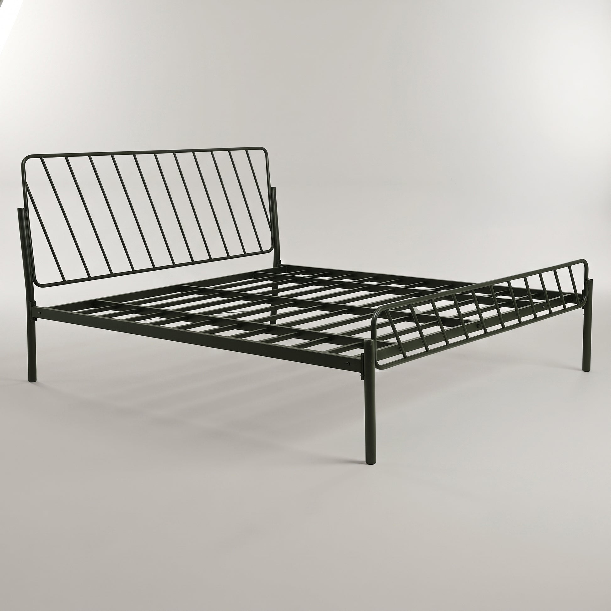 Oblique Metal Queen Size Bed by Zodiya-4