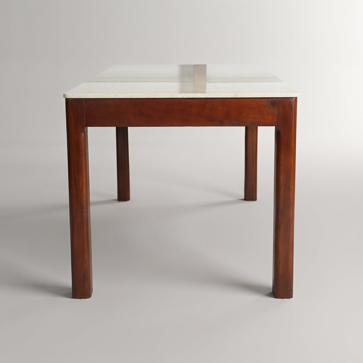 Pearlina Marble Top Wooden Dining Table By Zodiya