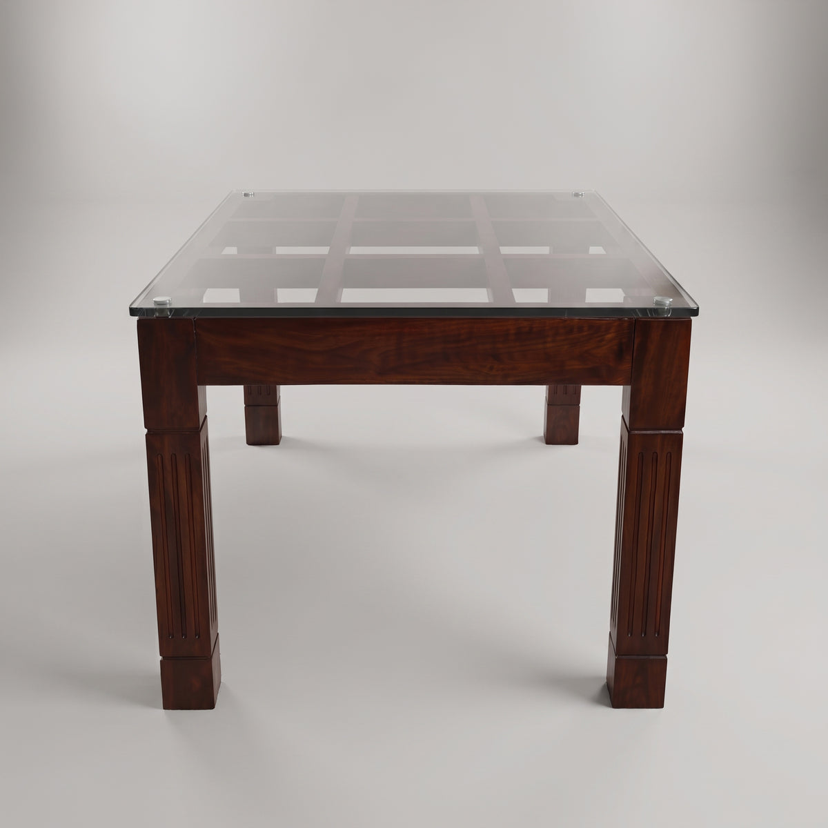 Prestige Wooden Glass Top Dining Table by Zodiya