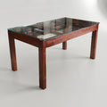 Prestige Wooden Glass Top Dining Table by Zodiya