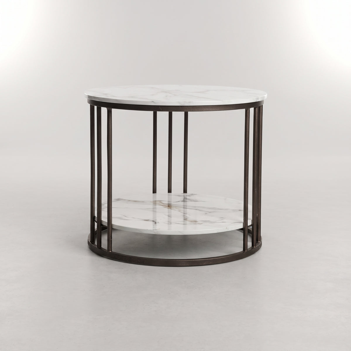 2 Layer Round Marble Coffee Table by Zodiya