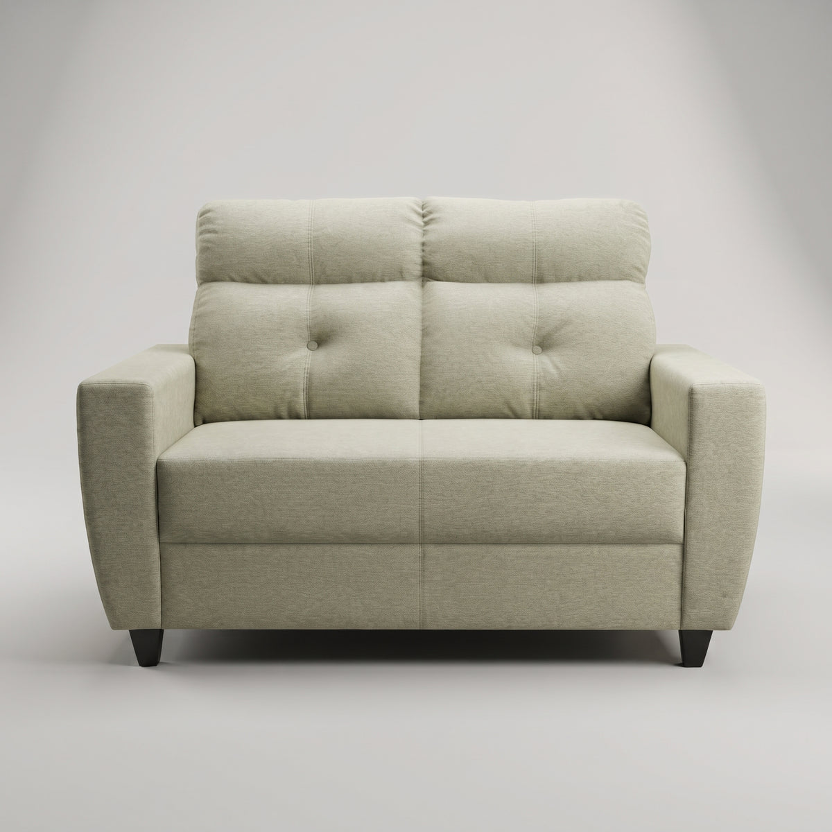 Comely Cream Fabric 2 Seater Sofa By Zodiya