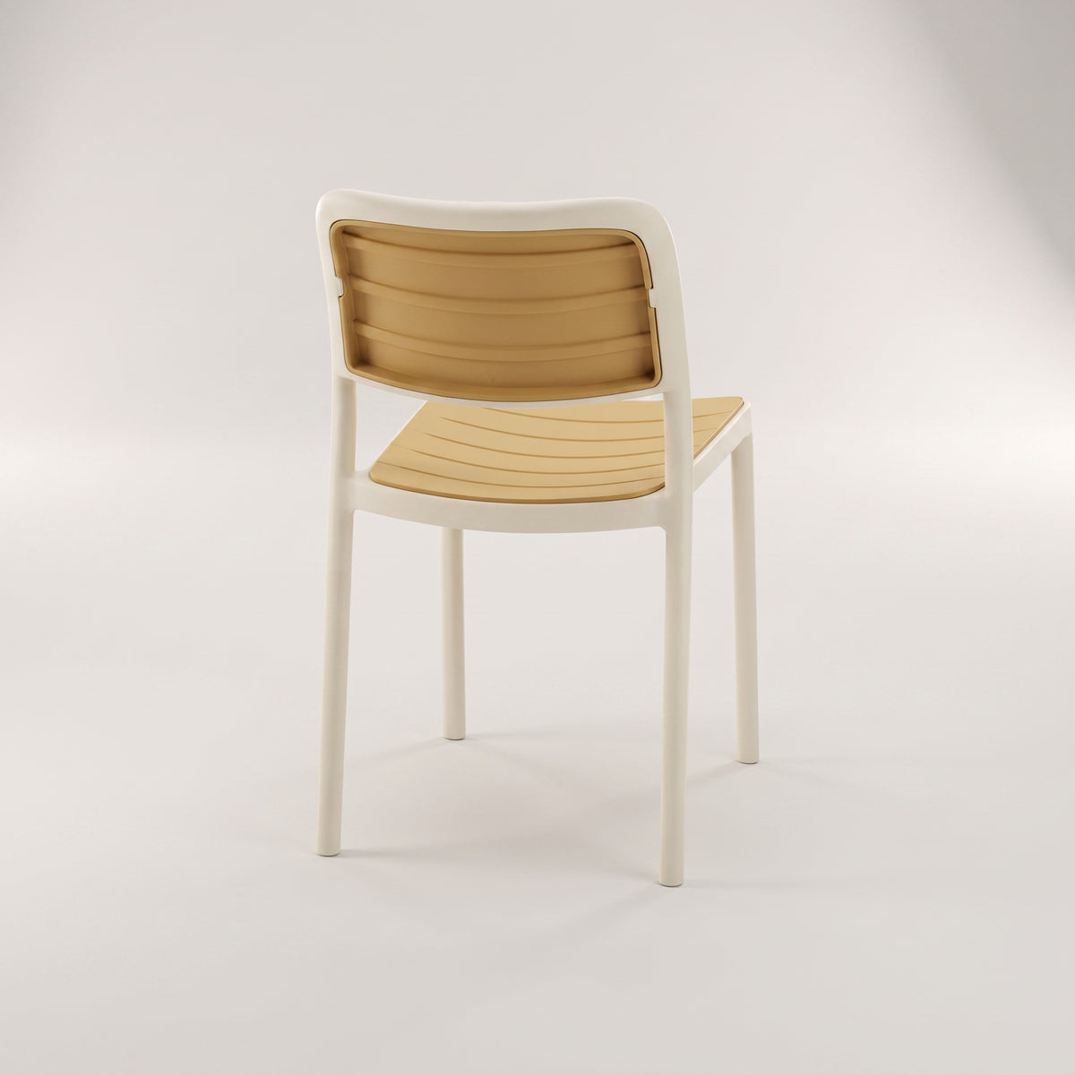 Cream Slatted Outdoor Dining Chair by Zodiya