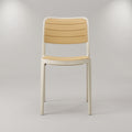 Cream Slatted Outdoor Dining Chair by Zodiya