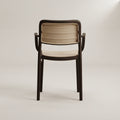 Uno XR Black Slatted Outdoor Dining Chair with Arms by Zodiya