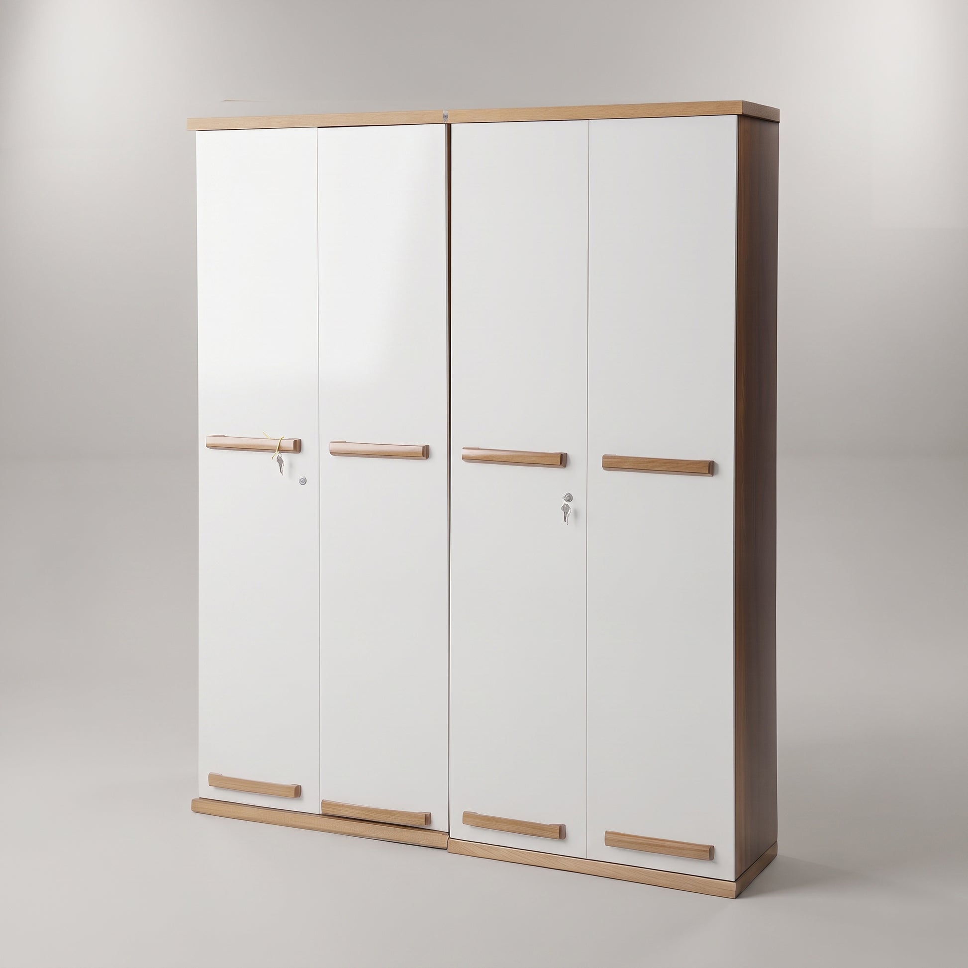 Naila White Engineered Wood 4 Door Wardrobe By Zodiya-3
