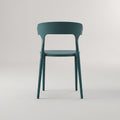 Vision Blue Molded Plastic Dining Arm Chair By Zodiya