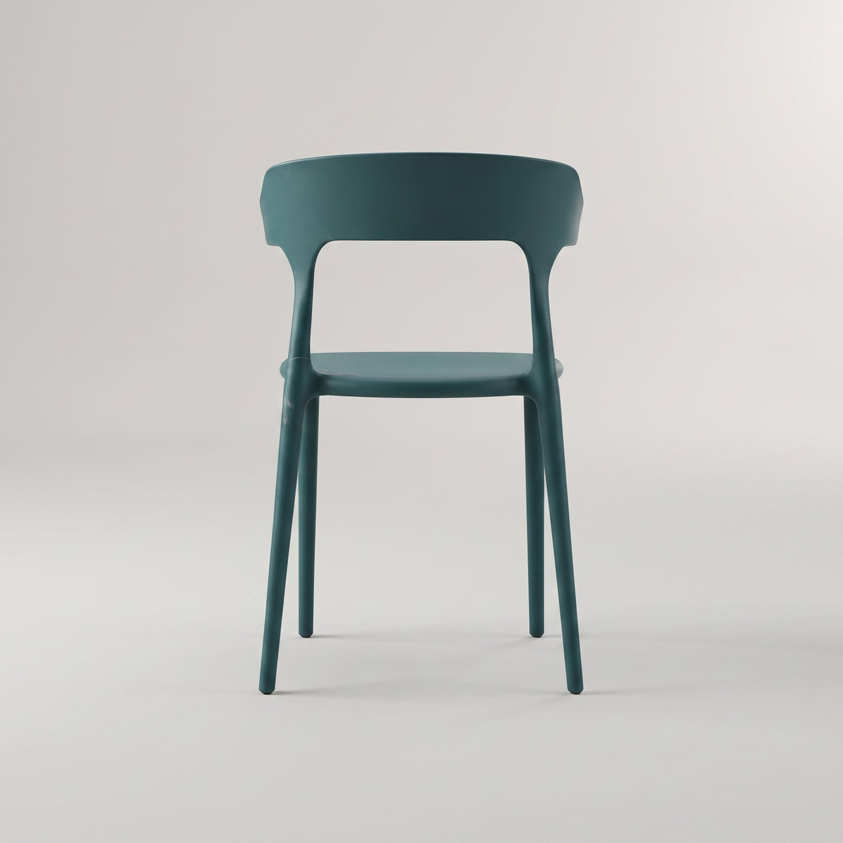 Vision Blue Molded Plastic Dining Arm Chair By Zodiya