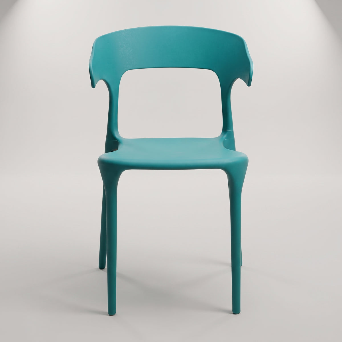 Vision Blue Molded Plastic Dining Arm Chair By Zodiya