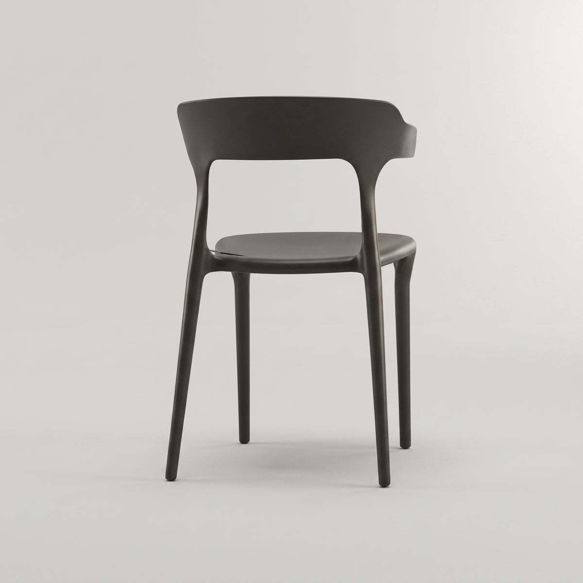 Vision Black Molded Plastic Dining Arm Chair By Zodiya