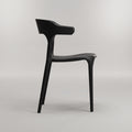 Vision Black Molded Plastic Dining Arm Chair By Zodiya