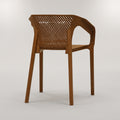 Cube Brown Plastic Outdoor Dining Arm Chair by Zodiya