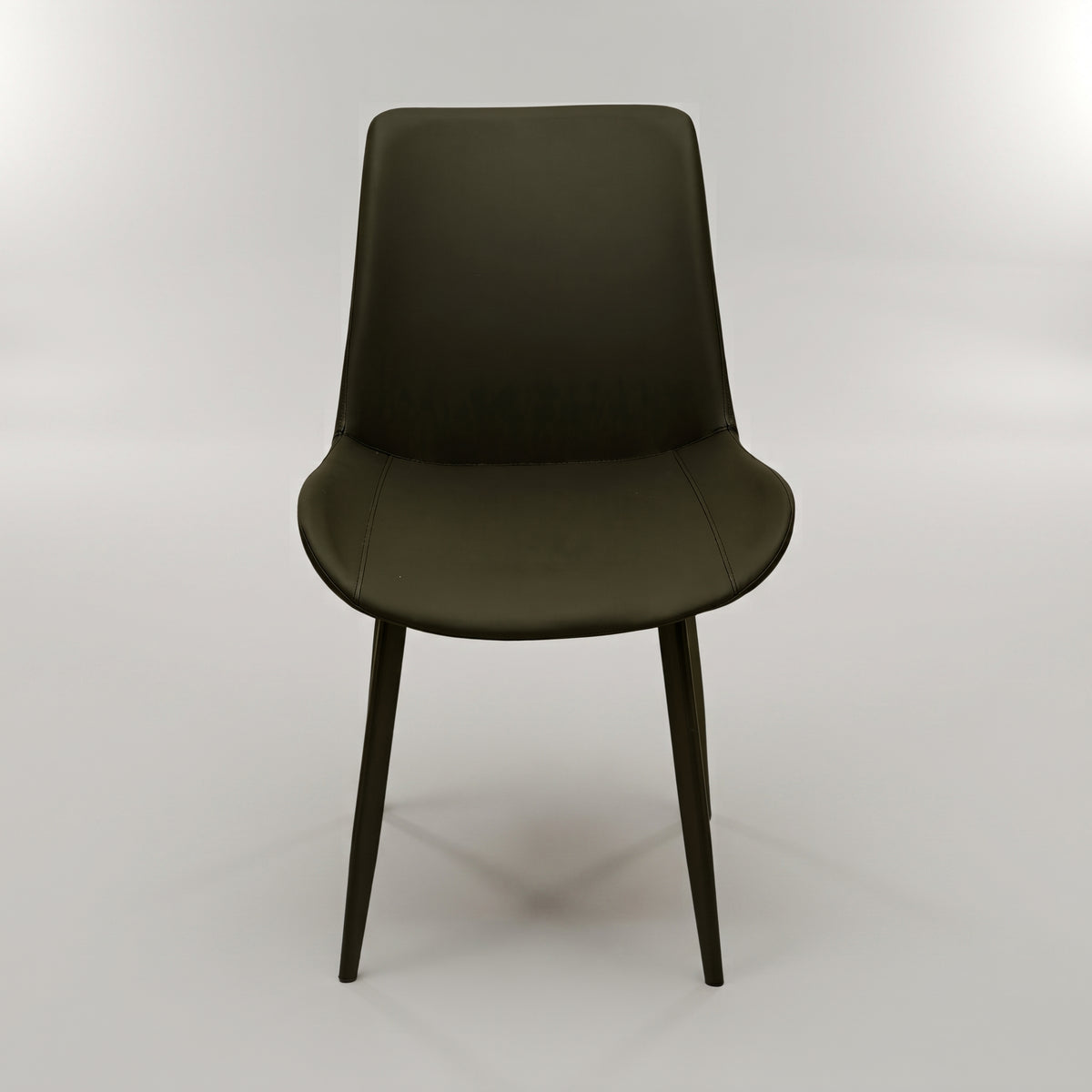 Cruze Black Leather Dining Chair with Meta Legs by Zodiya