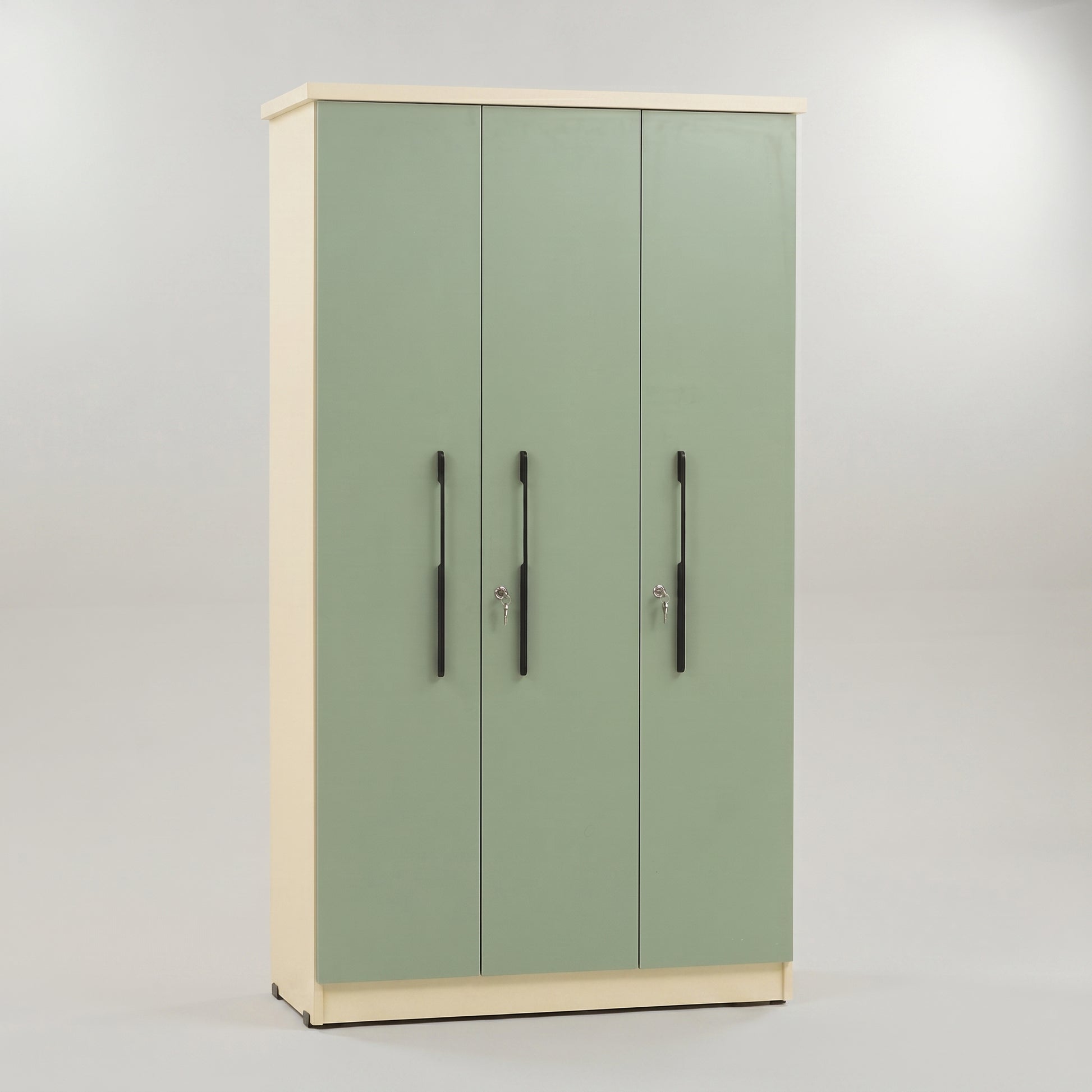 MAKWA Green Engineered Wood 3 Door Wardrobe by Zodiya-4