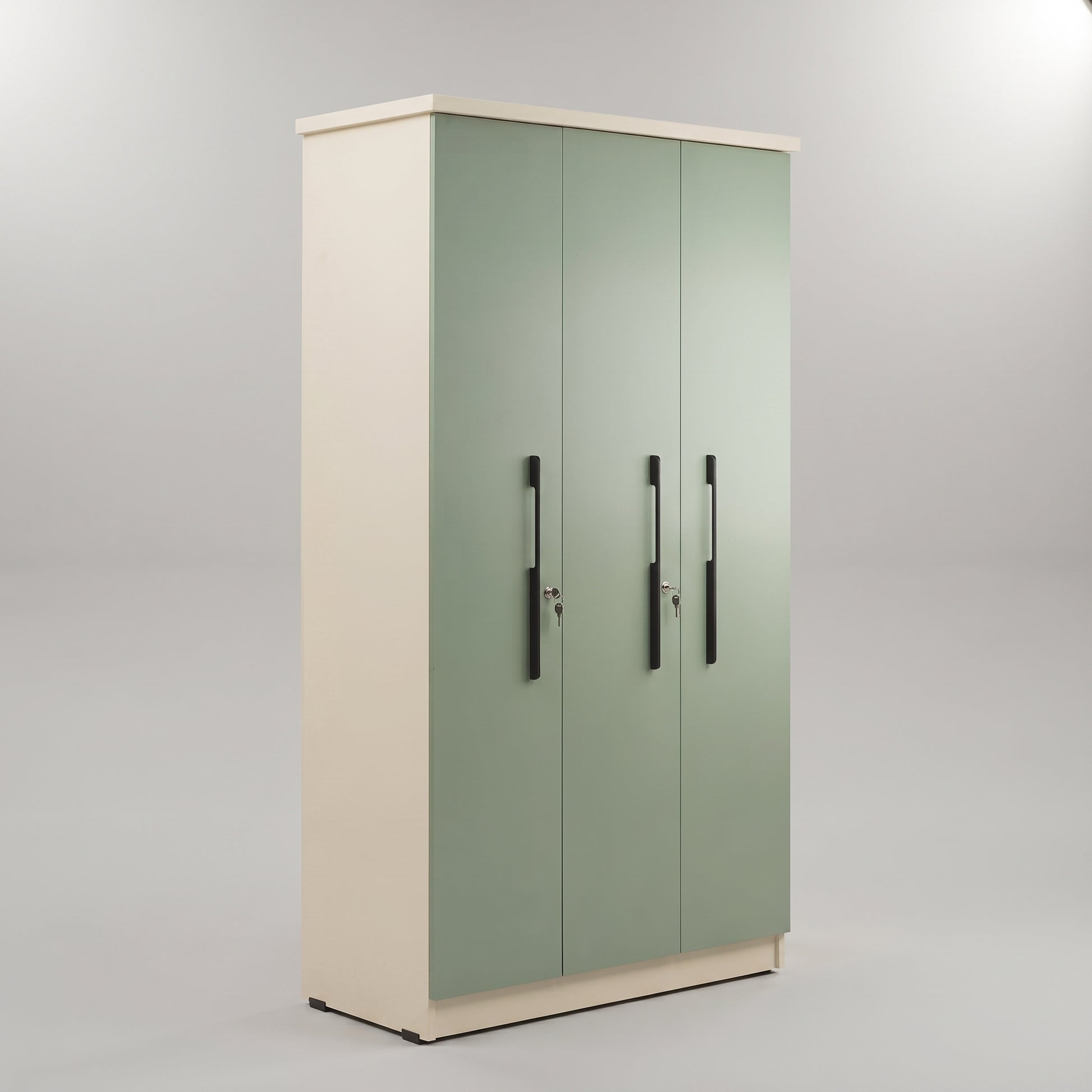 MAKWA Green Engineered Wood 3 Door Wardrobe by Zodiya-5
